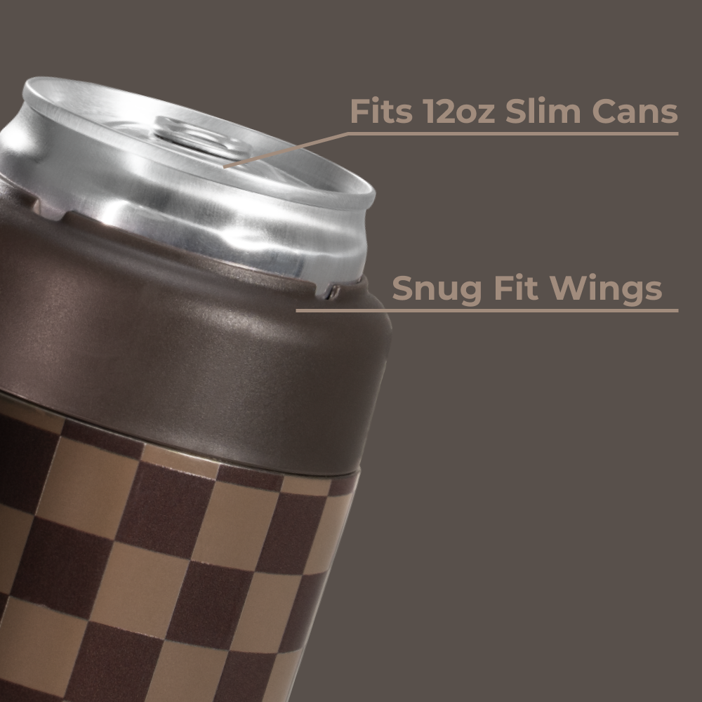 Autumn Checkers - Can Cooler (Slim)